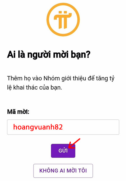 Mã mời Pi Network